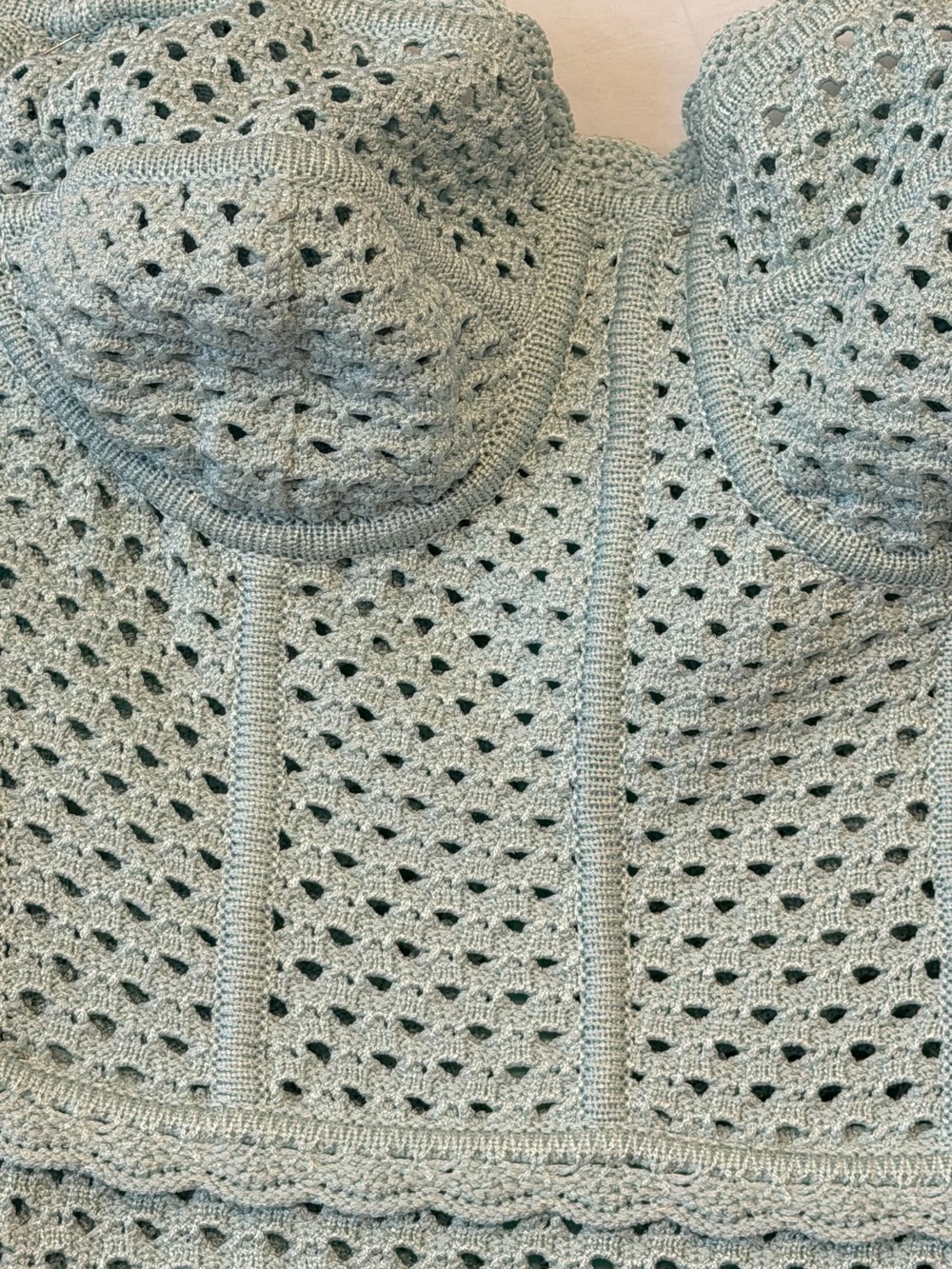 Dolce & Gabbana Mint Crochet Bustier Dress - Picture 3 of 11